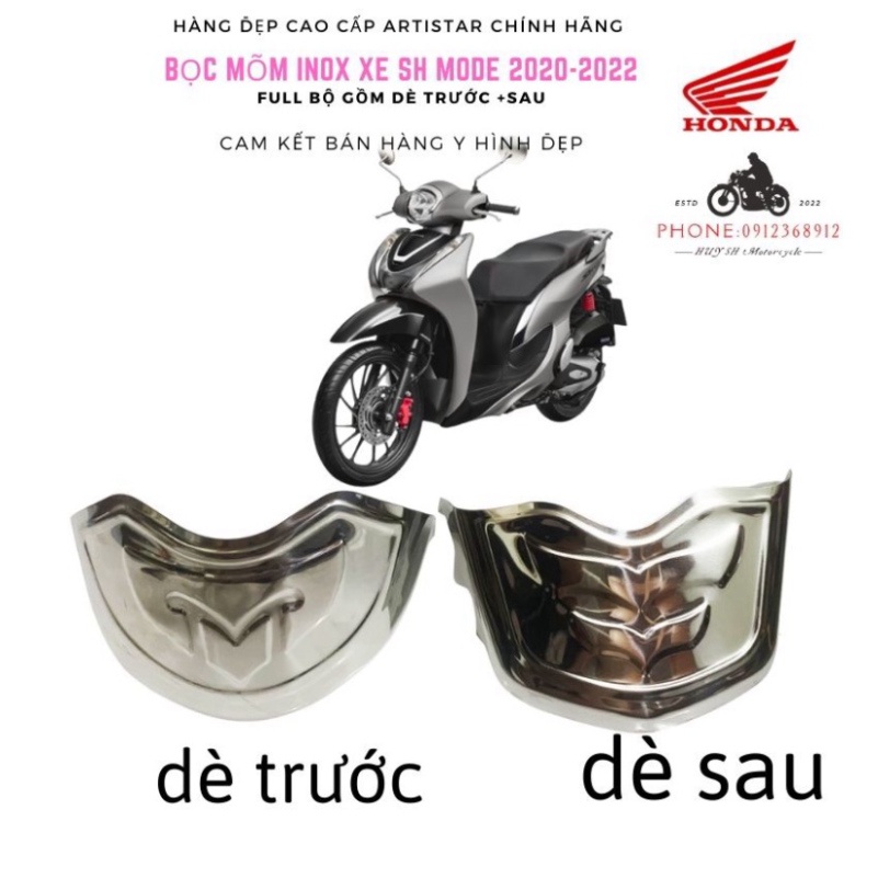Ốp Mũi Dè SH Mode 2020-2022, Bọc Mõm Dè Xe SH Mode 2020-2022 (dùng chung)- Giá 1 Cặp Ảnh thật Sp