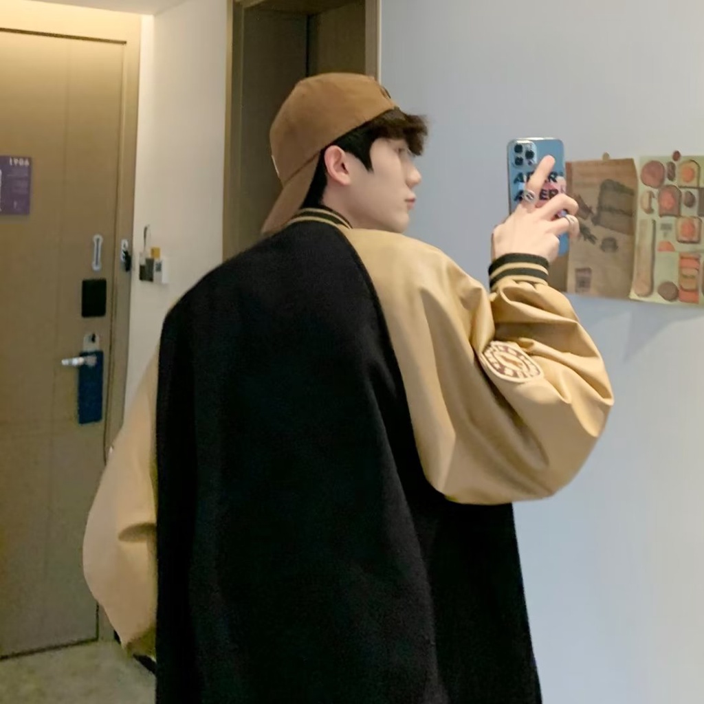 Áo khoác nam bóng chày thời trang bigsize dáng rộng phong cách trẻ trung vintage jacket men Hàn Quốc cho cặp đôi fashion unisex  áo khoác bomber nữ