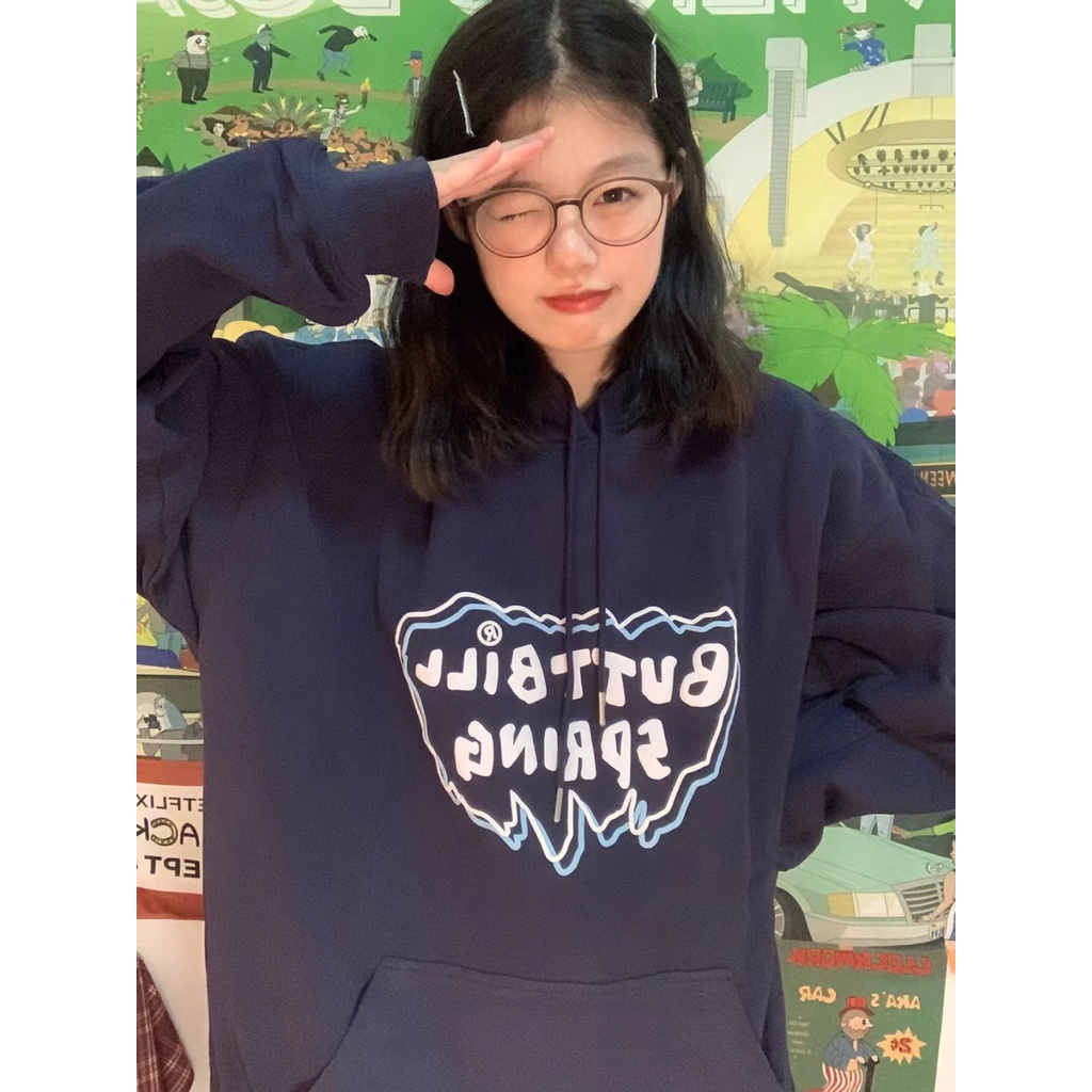 NRVP Áo Hoodie Tay Dài Oversize In Họa Tiết Phong Cách Hàn Quốc Kiểu Mới Cho Nam / Nữ