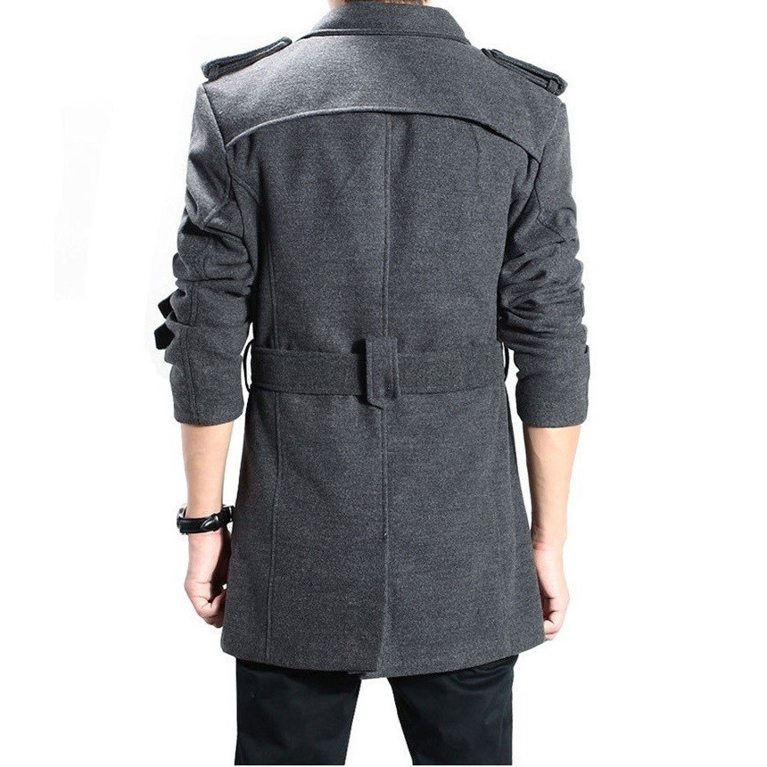 Áo dạ nam dáng dài có đai | BigBuy360 - bigbuy360.vn