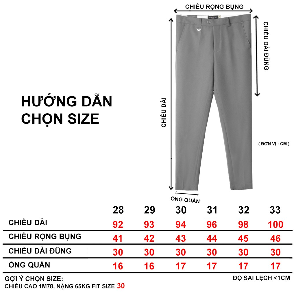 Quần âu nam Galvin tag sắt, quần tây nam co giãn kiểu Hàn Quốc QAGV12 - Leo Vatino | BigBuy360 - bigbuy360.vn