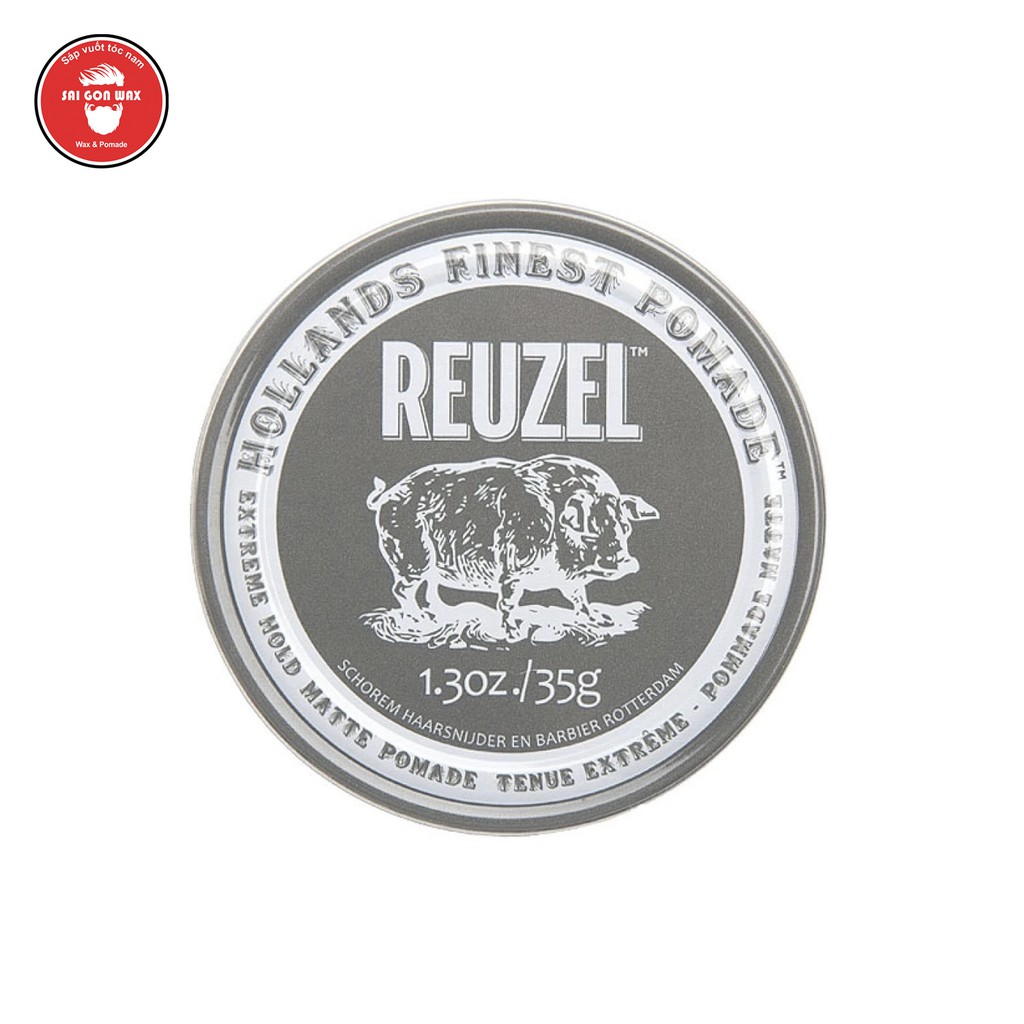 Sáp vuốt tóc Reuzel Extreme Hold Matte Pomade - xám