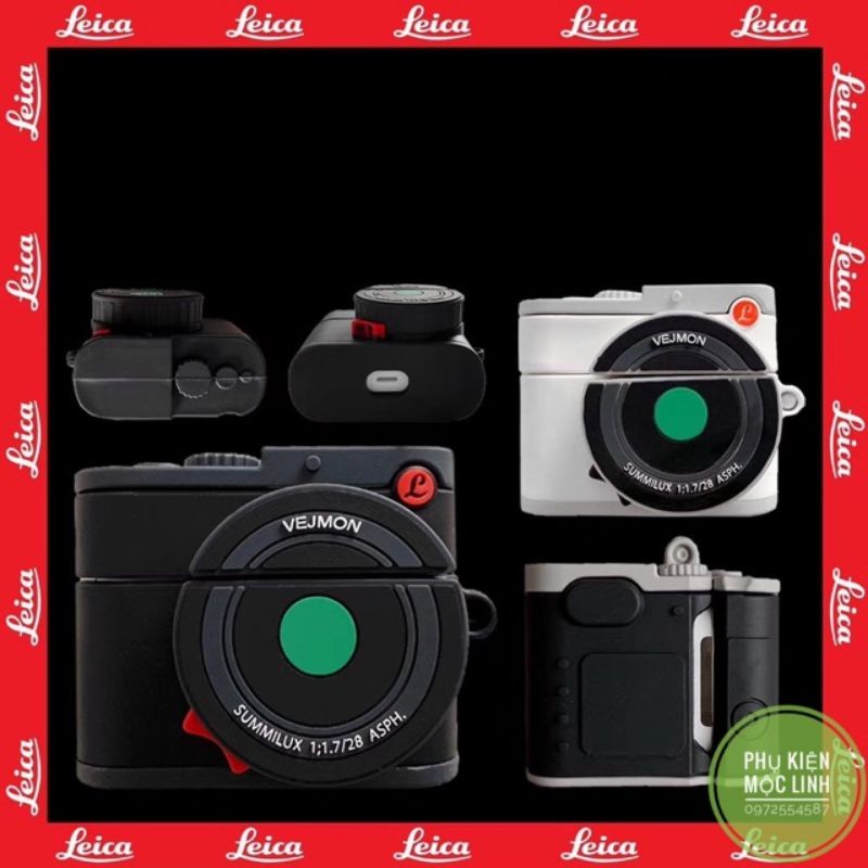 ☘️Tặng kèm móc sắt☘️ Case bao airpod silicon 1 2 Pro 3 Máy ảnh Leica - Vỏ bọc đựng tai nghe không dây i11 i12 ..AirPods