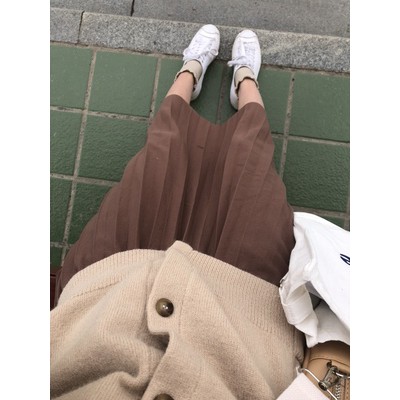 (HÀNG SẴN) Chân váy dài Xếp ly Vintage - Kèm ảnh thật | BigBuy360 - bigbuy360.vn