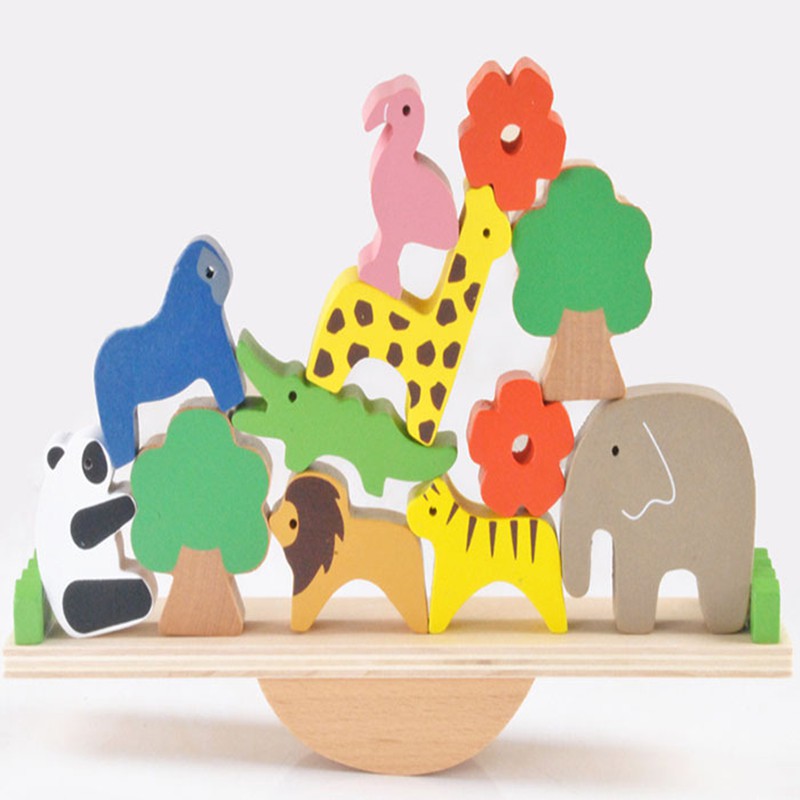 Mô hình đồ chơi giữ thăng bằng chất liệu gỗ cho trẻ em 18 tháng tuổi