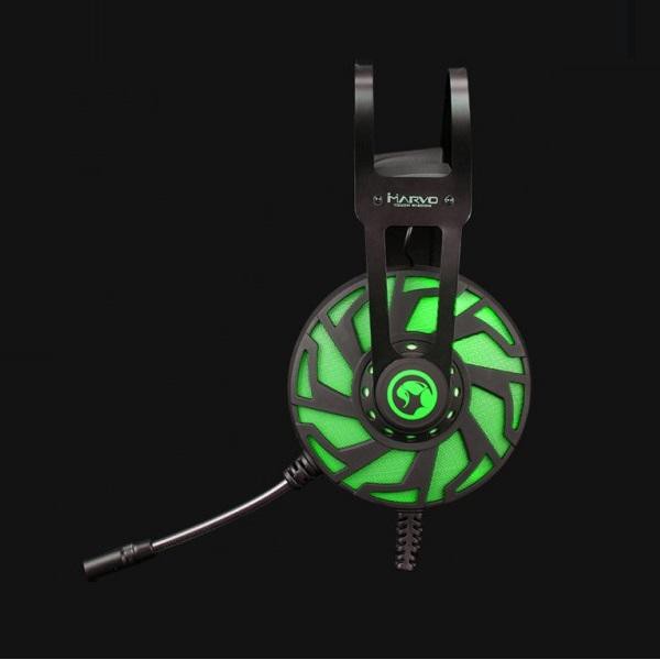 Tai nghe 7.1 giả lập Marvo HG9031 led xanh cực đẹp - âm thanh cực to (Đen)
