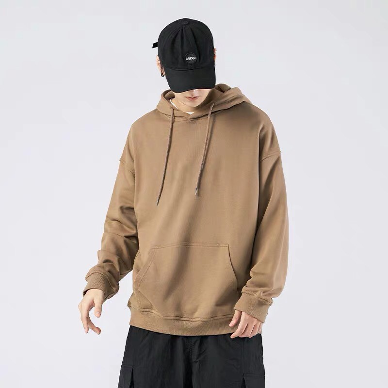 Áo hoodie trơn nỉ bông Unisex PPMEN form rộng phong cách Ulzzang | BigBuy360 - bigbuy360.vn