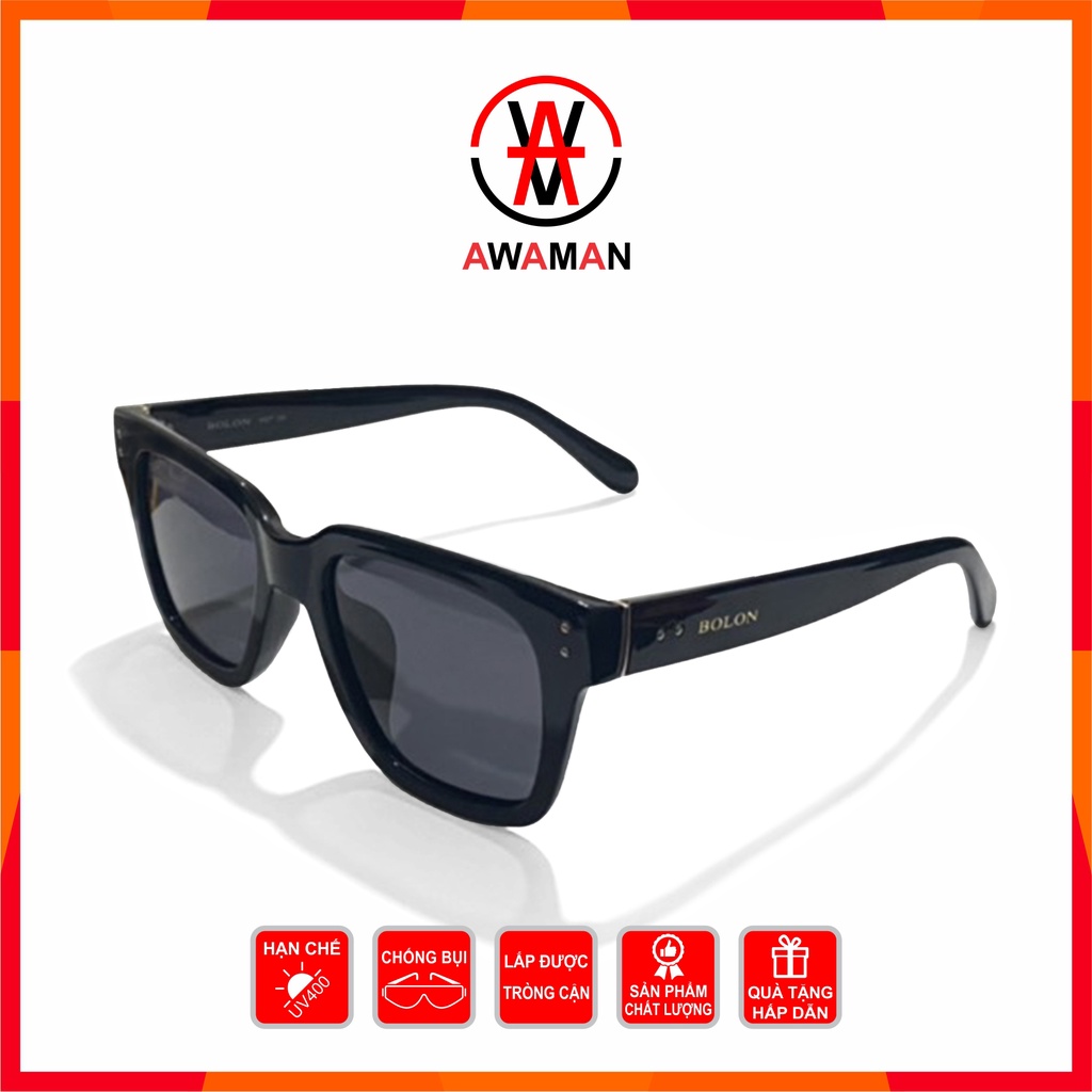 Gọng kính cao cấp thời trang nam nữ mắt vuông Bolon