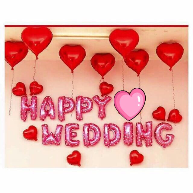 FREESHIP 99K TOÀN QUỐC_Set bóng cưới HAPPY WEDDING