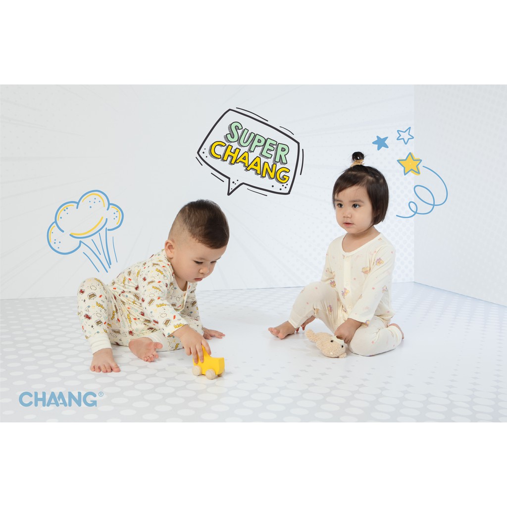 Bộ quần áo dài cúc giữa cho bé hero super chaang