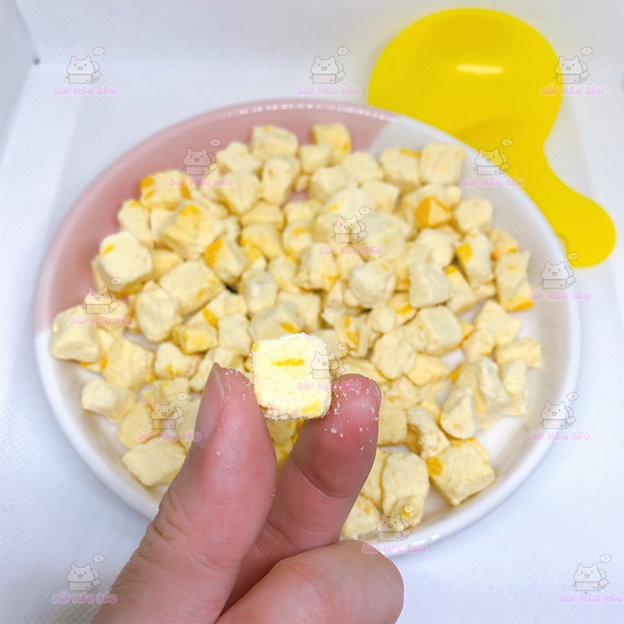 | Vị Mới | Trứng Sữa dê sấy siêu ngon gói 20gr dùng thử cho Mèo &amp; Cún