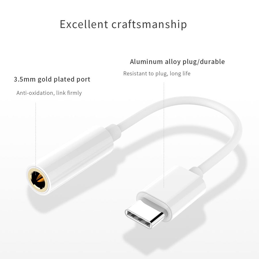 Bộ chuyển đổi cáp tai nghe USB 3.1 USB C sang giắc cắm tai nghe 3.5mm