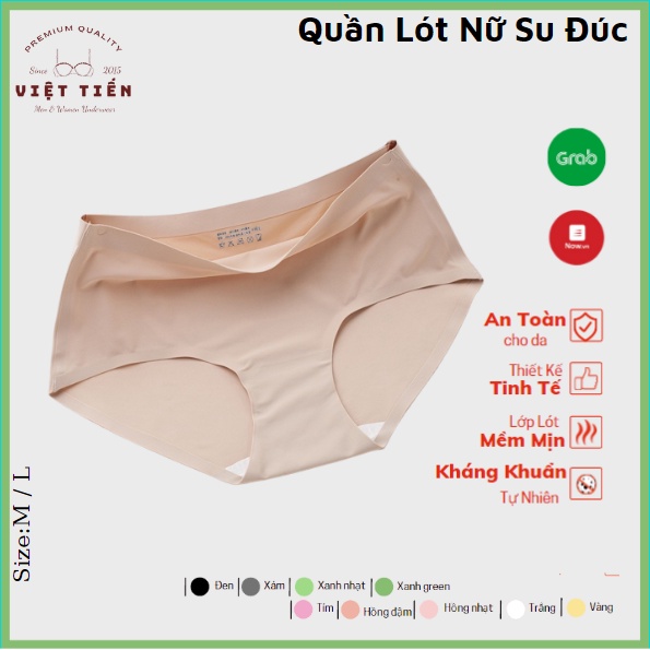 Quần lót nữ su đúc không đường may vải thun lạnh nhẹ mát mềm mịn ôm mông tôn dáng Việt Tiến ACC15