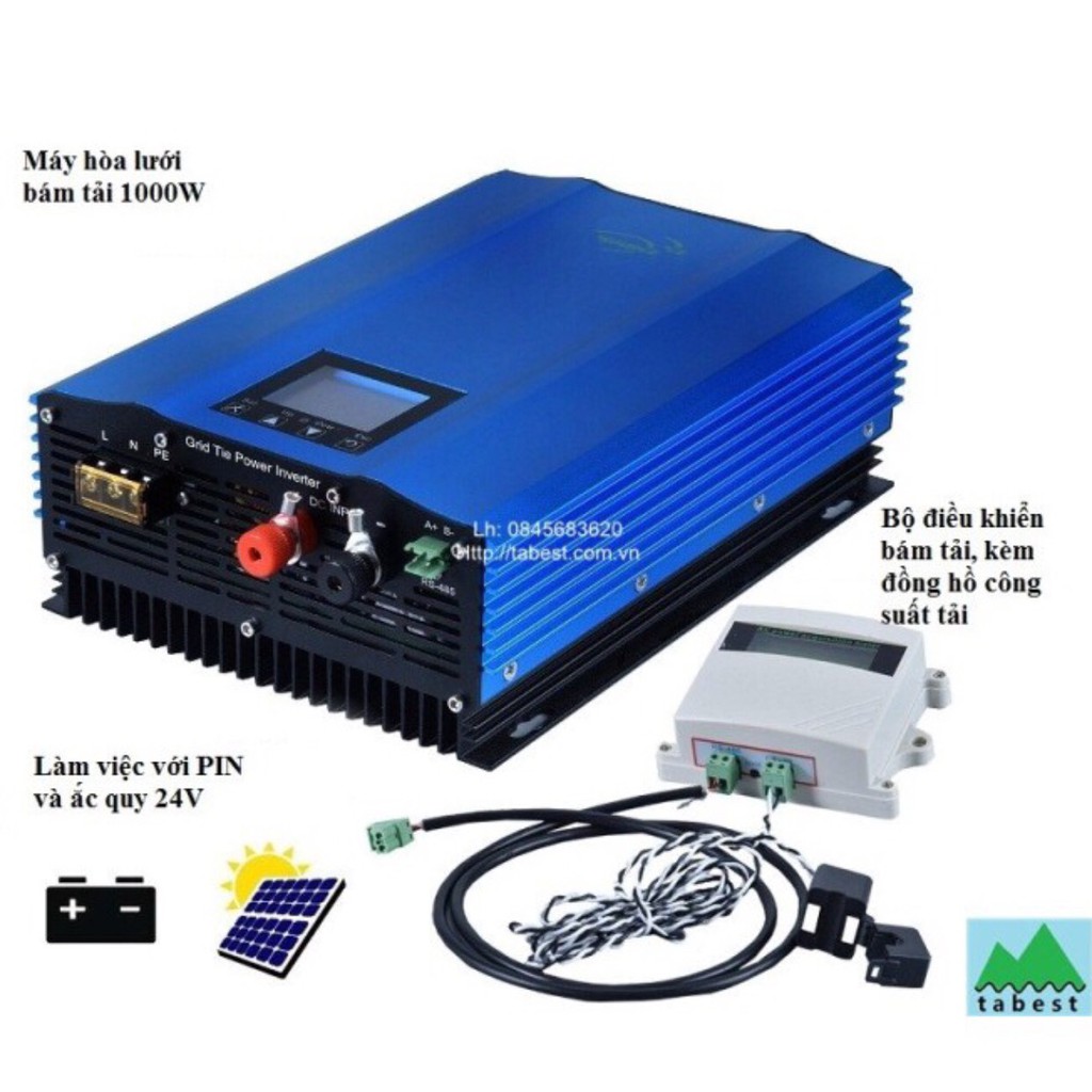 inverter hòa lưới - bộ hòa lưới bám tải 1000-1200W