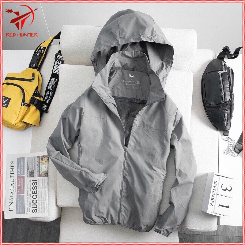 Áo khoác gió 2 lớp, mặt trong lót lưới, có túi đựng áo, chống nước tuyệt đối, chống nắng, bụi bẩn | BigBuy360 - bigbuy360.vn