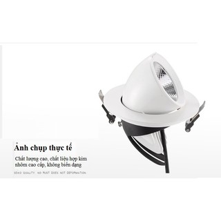 Đèn Led âm trần đế xoay 360 độ 12w, đèn soi tranh, đèn trang trí shop.