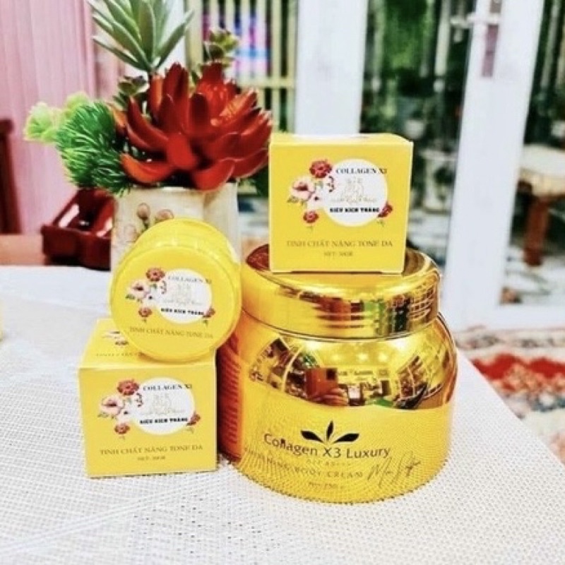 Combo Kem Body Collagen X3  + Kích Trắng Colagen X3  Mỹ Phẩm Đông Anh