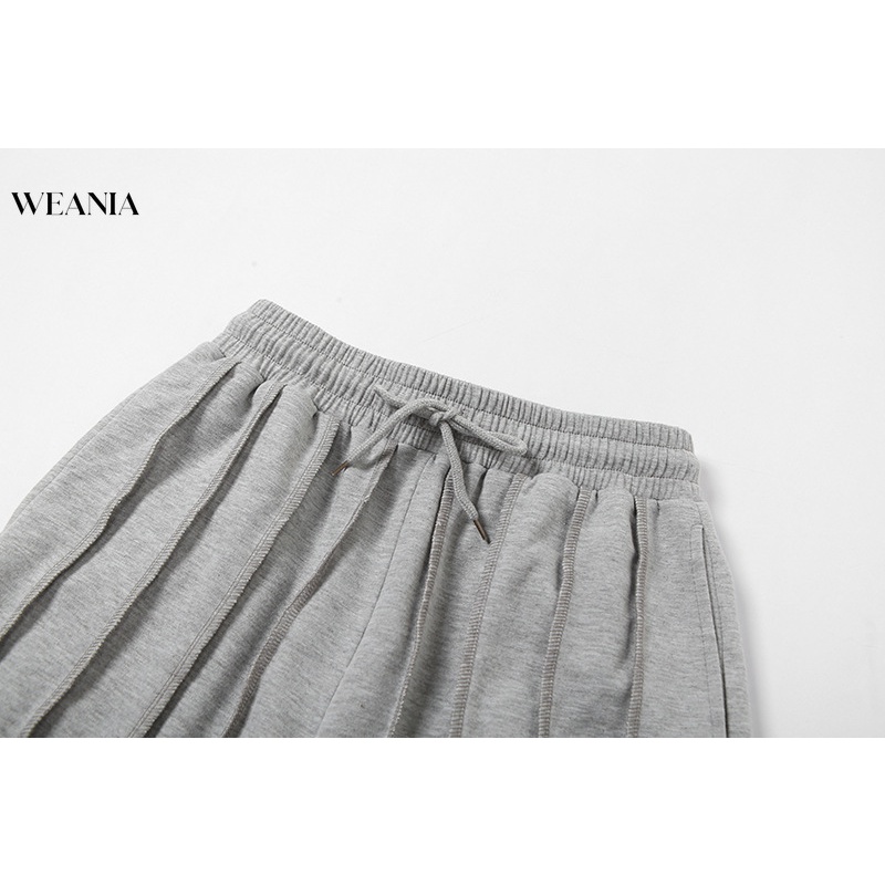 Quần Thể Thao Lưng Cao Dáng Rộng Cột Dây Trẻ Trung Năng Động Dành Cho Nữ