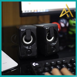 Loa máy vi tính pc laptop loa để bàn cao cấp 2.0 kisonli l1010 đèn led - loa nghe nhạc mini có dây
