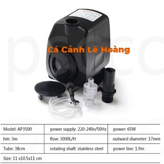 Máy bơm nước hồ cá Lifetech AP3500 50w đẩy cao 3m cho bể cá, trồng thủy canh, hệ thống aquaponics ....