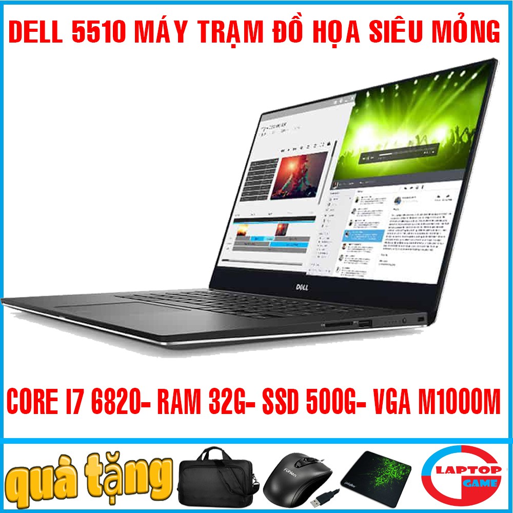 Dell Precision M5510 - tuyệt phẩm đồ họa siêu mỏng nhẹ , laptop cũ chơi game cơ bản đồ