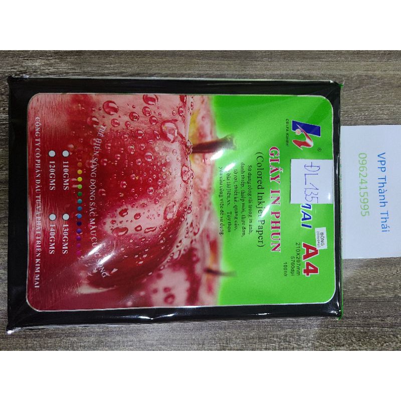 Giấy in ảnh 1 mặt bóng định lượng 135 gsm