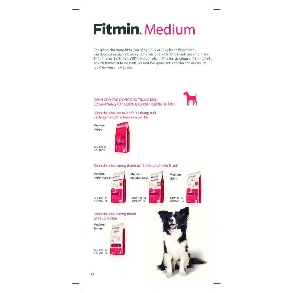 Hachikopetshop | Thức ăn cho Chó | Fitmin | Fitmin Medium Puppy | Dành cho Chó con từ 2 - 12 tháng | 3kg