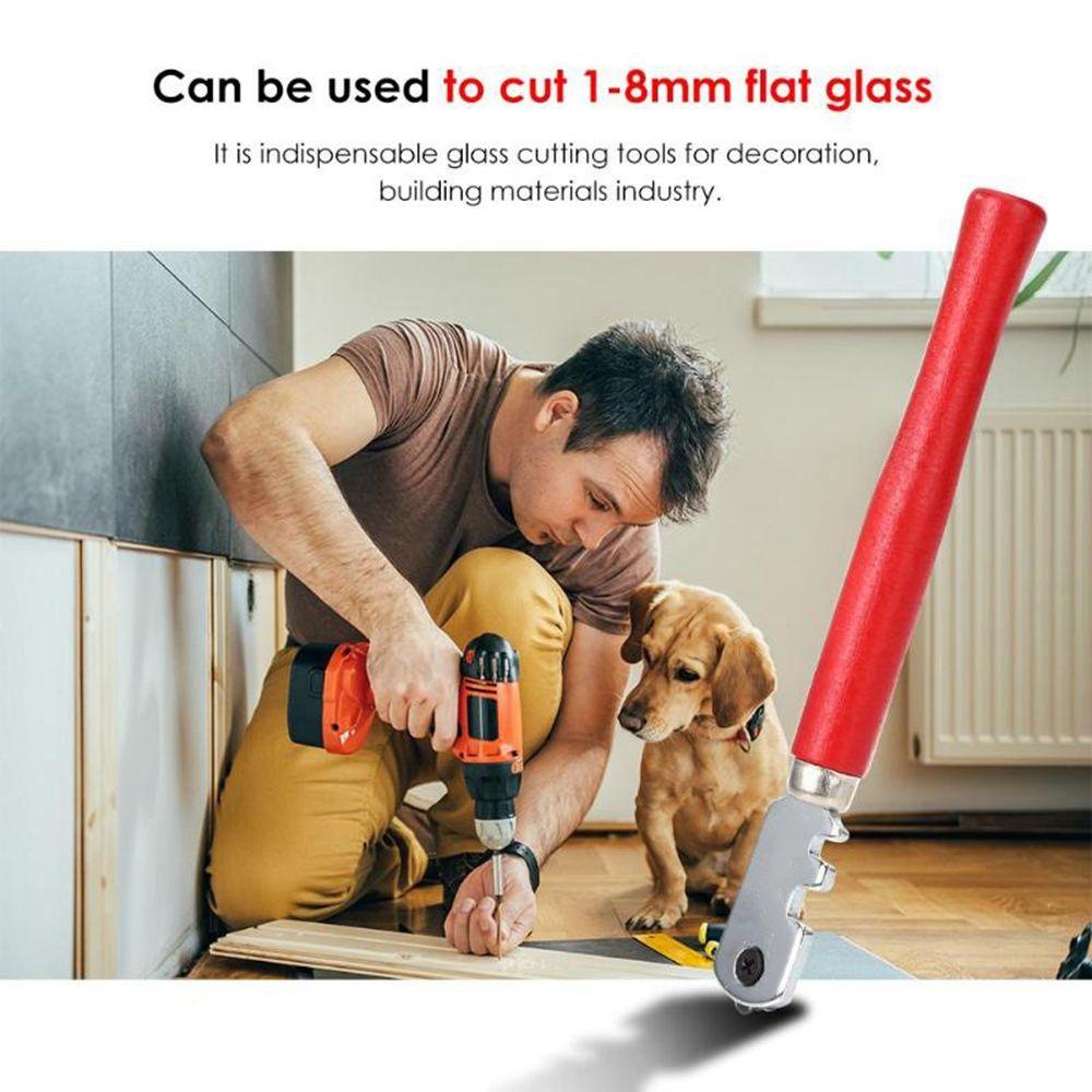 Dụng Cụ Cắt Kính Với 6 Bánh Xe Bằng Gỗ