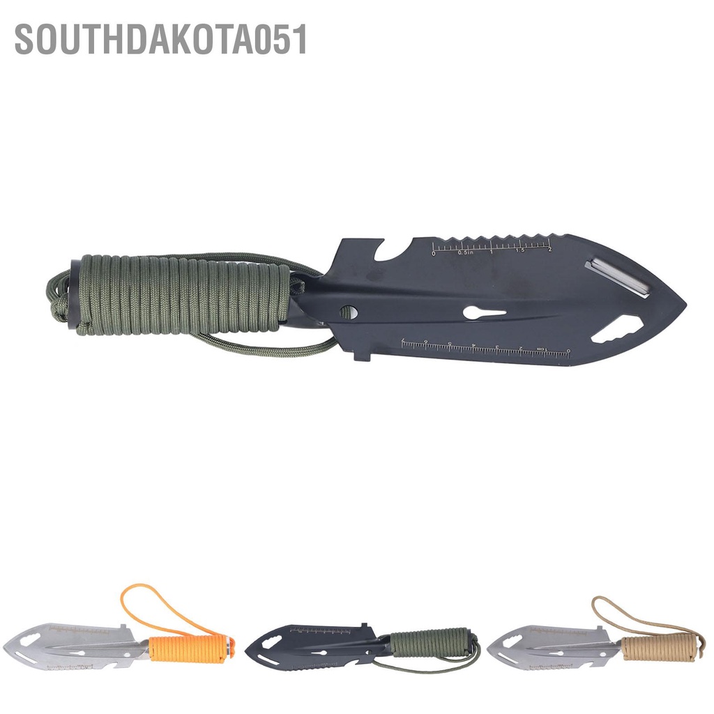 Southdakota051 Mini Trowel Balo Xẻng Thép không gỉ đa chức năng để làm vườn Trồng cây sinh tồn ngoài trời