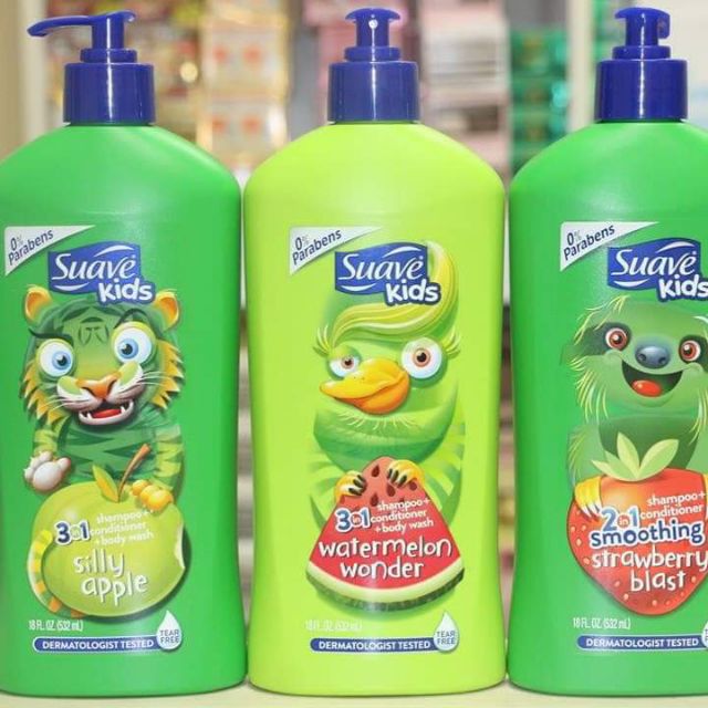 sửa tắm gội  3 trong 1 Suave Kids 532ml