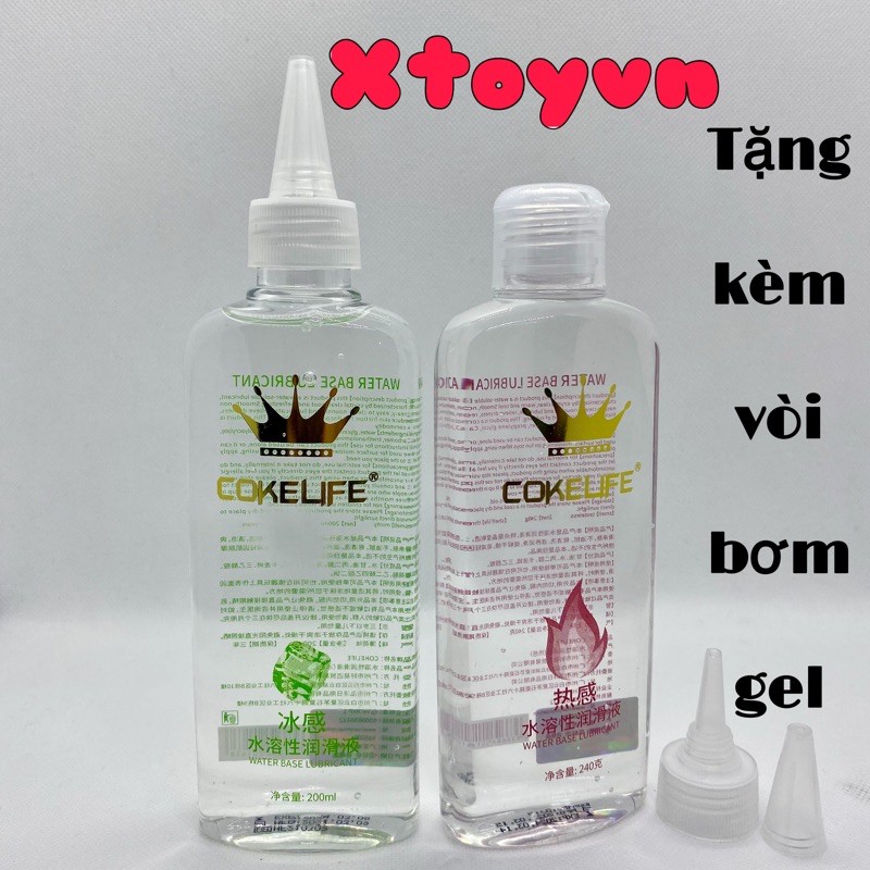 Gel Bôi Trơn Cokelife Massage  Gốc Nước - 200ml - 2 màu