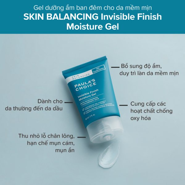 Kem dưỡng ẩm kiểm soát dầu Paula’s Choice Invisible Finish Moisture 60ml