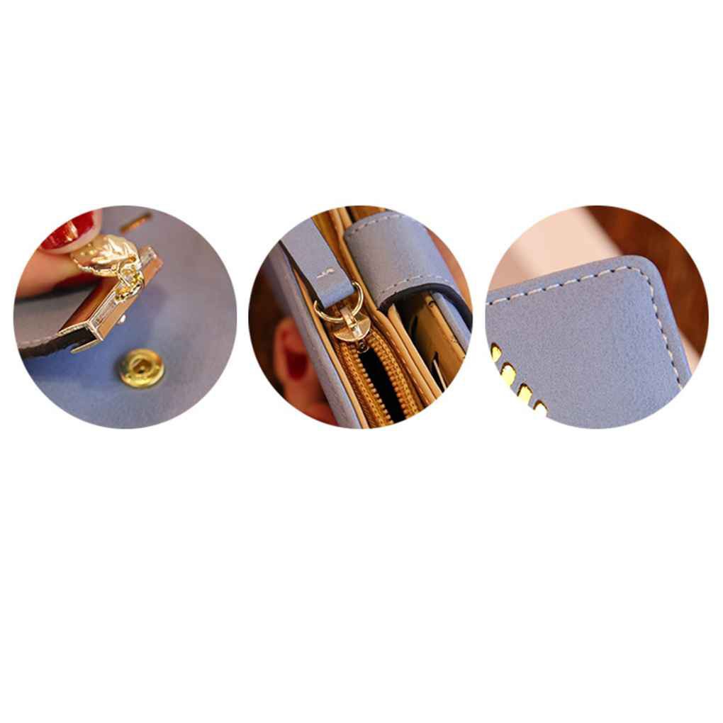 Ví da dài đựng thẻ gập đôi cho nữ túi