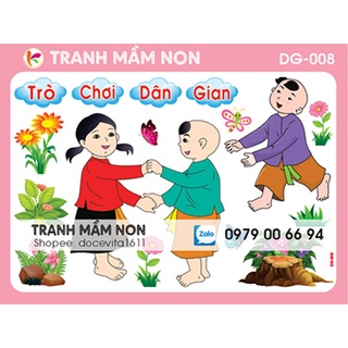 Decal mầm non- GÓC DÂN GIAN khổ lớn 127x80 (tổng hợp nhiều tranh 2)