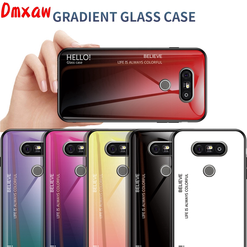 Ốp điện thoại kính viền dẻo sang trọng cho LG G7 G6 G5