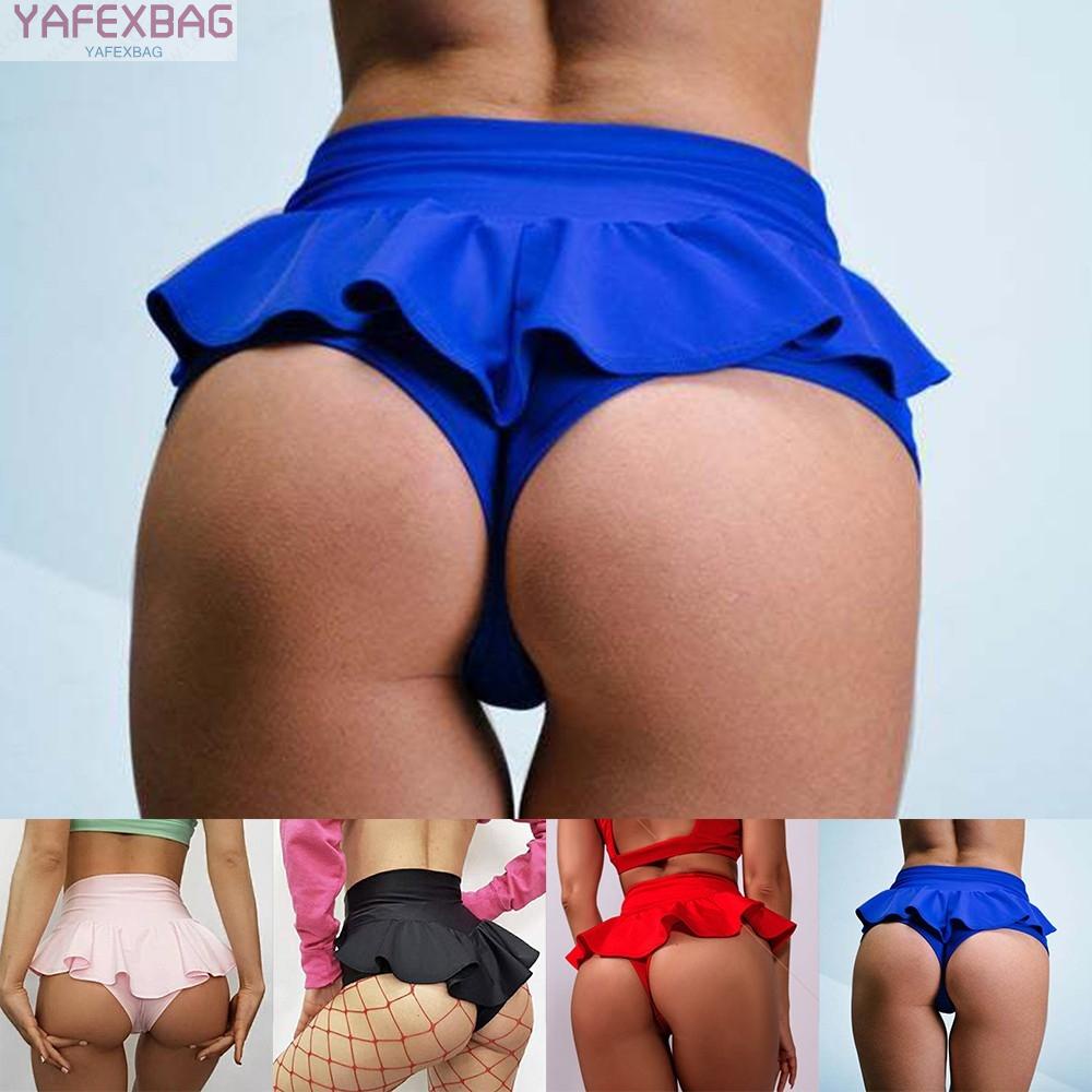 Womens Skort Sexy 1* Sports Briefs Tennis High Waist Hot Pants M-3XL Mini