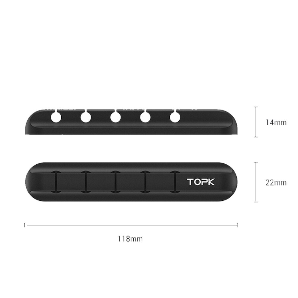 Cable Organizer Silicone USB Cable Winder Desktop Tidy Management Clips Cable Holder