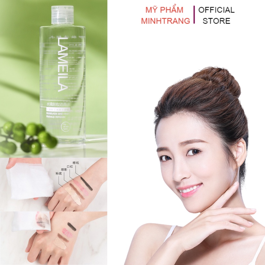 Nước tẩy trang Lameila 300ml dịu nhẹ phù hợp mọi loại da giúp da luôn mịn màng,trắng sáng,ngăn ngừa mụn