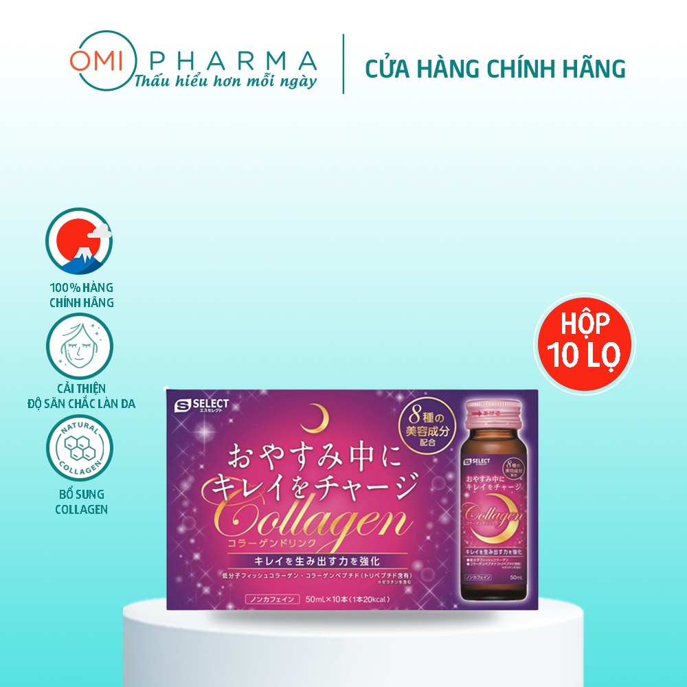 Nước Uống Đẹp Da S Select Collagen Drink Collagen Peptide, Chống Lão Hóa Da, Khỏe Tóc &amp; Móng 50ml/ lọ