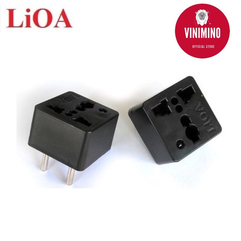 Phích ổ cắm đa năng Lioa chuyển 3 chấu thành 2 chấu 15A/220V Chân Tròn | Vinimino