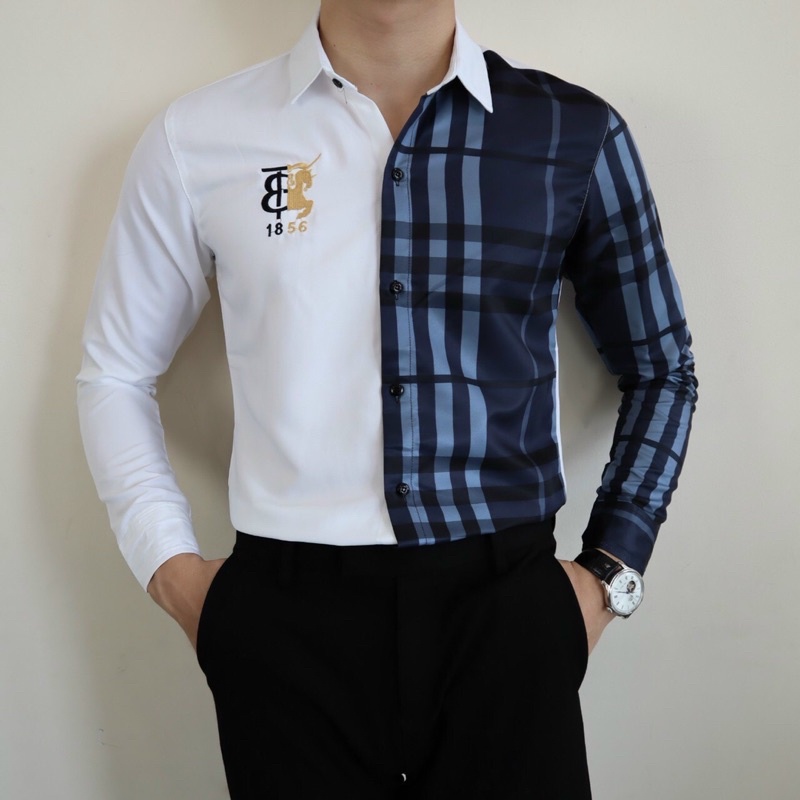 Áo sơ mi 3D nam nữ cặp đôi chất liệu kate lụa HOẠ TIẾT CARO