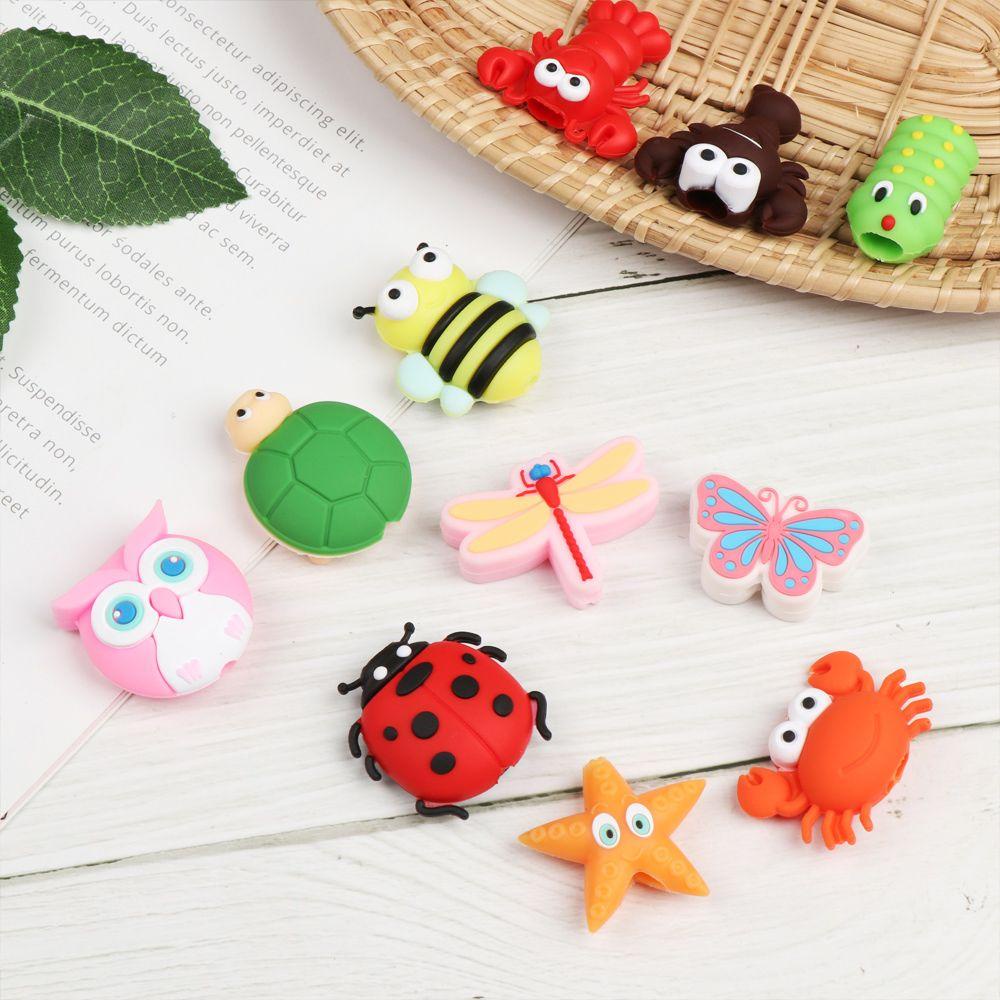 Phụ Kiện Quấn Bảo Vệ Dây Cáp Sạc Điện Thoại Hình Động Vật Dễ Thương