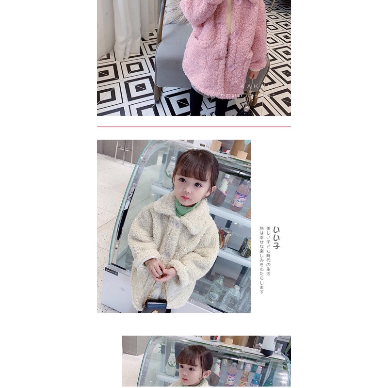 Áo Khoác Lông Cừu Bé Gái 7-35kg Thời Trang Baby Quảng Châu