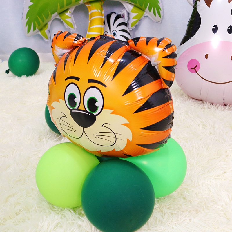 Bong Bóng Hình Động Vật/Sư Tử/Khỉ Hoạt Hình Trang Trí Tiệc Sinh Nhật Cho Bé