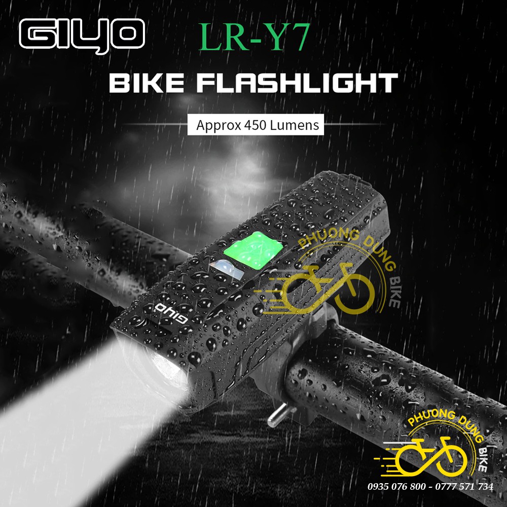 Đèn trước xe đạp GIYO LR-Y7 sạc usb