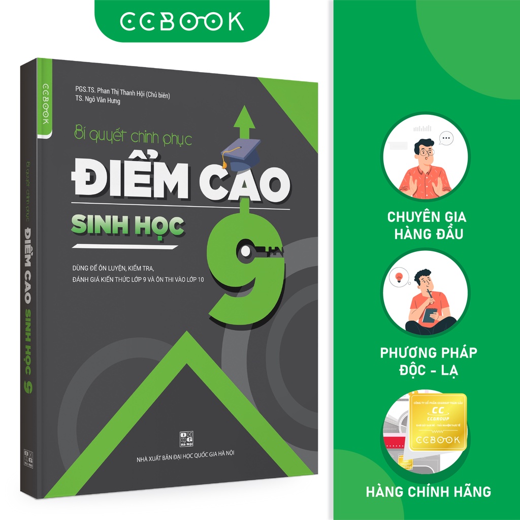 Sách - Bí quyết chinh phục điểm cao Sinh học 9 - Tham khảo lớp 9 - Siêu tiết kiệm - Chính hãng CCbook