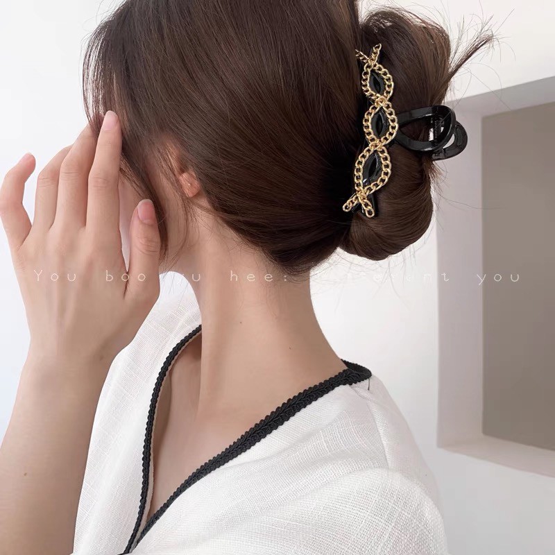 [Sẵn Hàng] Kẹp Tóc Càng Cua Nhựa Hàn Quốc Hot Trend Xoắn Xích Xinh Xắn Mainia Shop