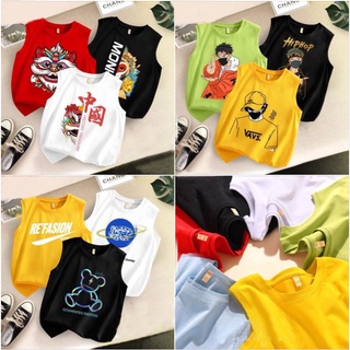 Áo Ba Lỗ Sát Nách Hàn Quốc Nhiều Màu Thun Lạnh Cho Bé Trai  8Kg - 35Kg Tin Store