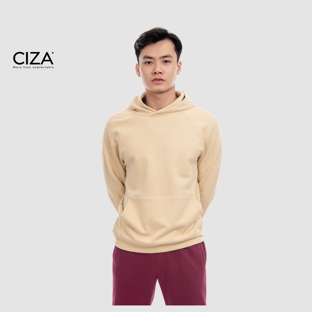 Áo hoodie dài tay nam CIZA form rộng vải nỉ dệt sợi cotton trẻ trung cá tính size S M L XL AHDR15