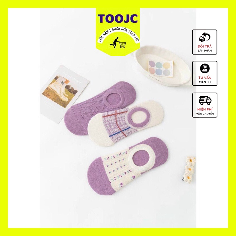 Set 10 tất vớ lười nữ siêu dễ thương kháng khuẩn cao cấp